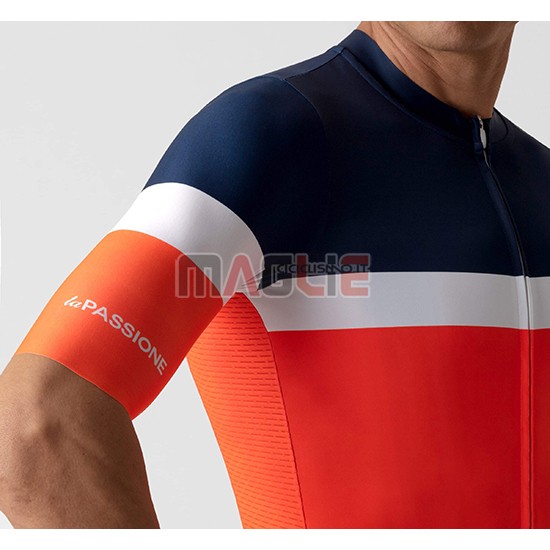 Maglia La Passione Manica Corta 2019 Blu Bianco Arancione